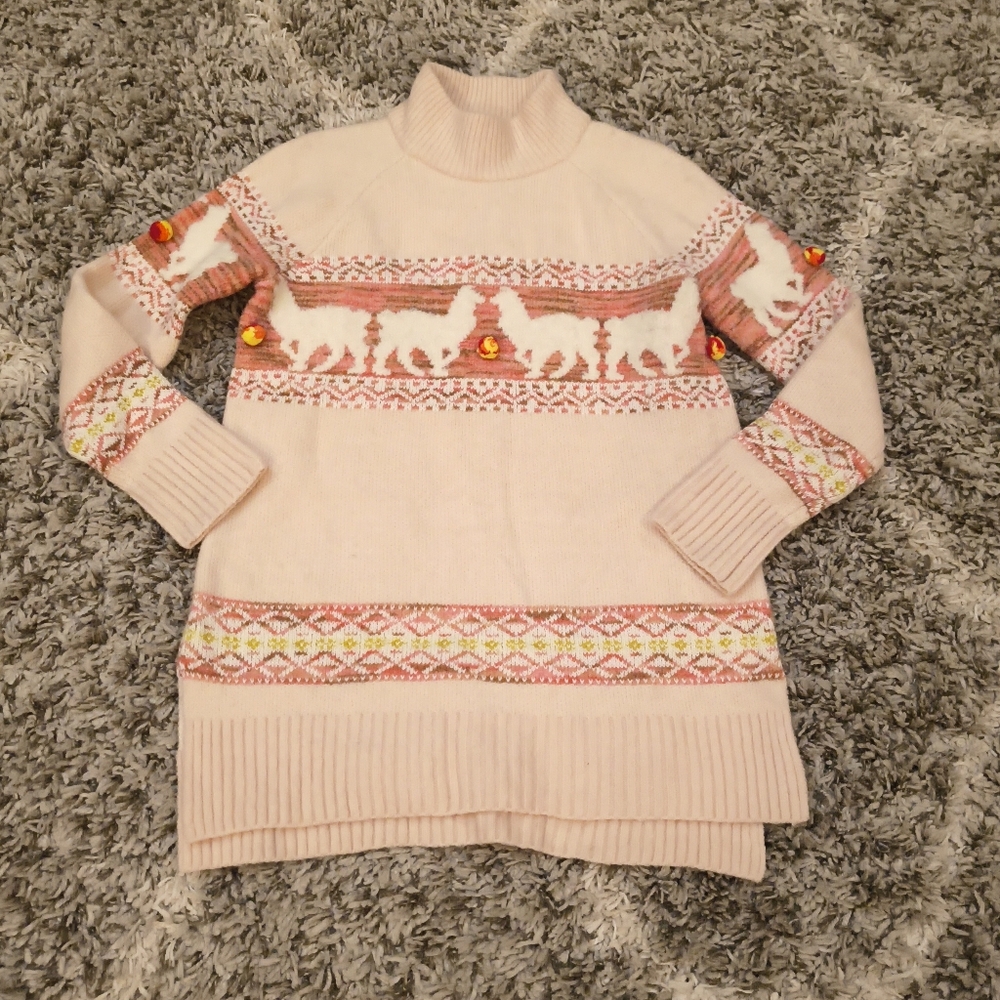 Anthropologie Aimee Pommed Alpaca Sweater llama Pom Pom Size XS - Picture 2 of 5
